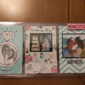 Engaged Wedding Honeymoon Keepsake Frames Set of 3 Magnetic by Bonnie Marcus NEW